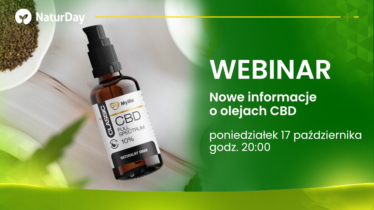 Uwaga webinar! Nowe informacje o olejach CBD